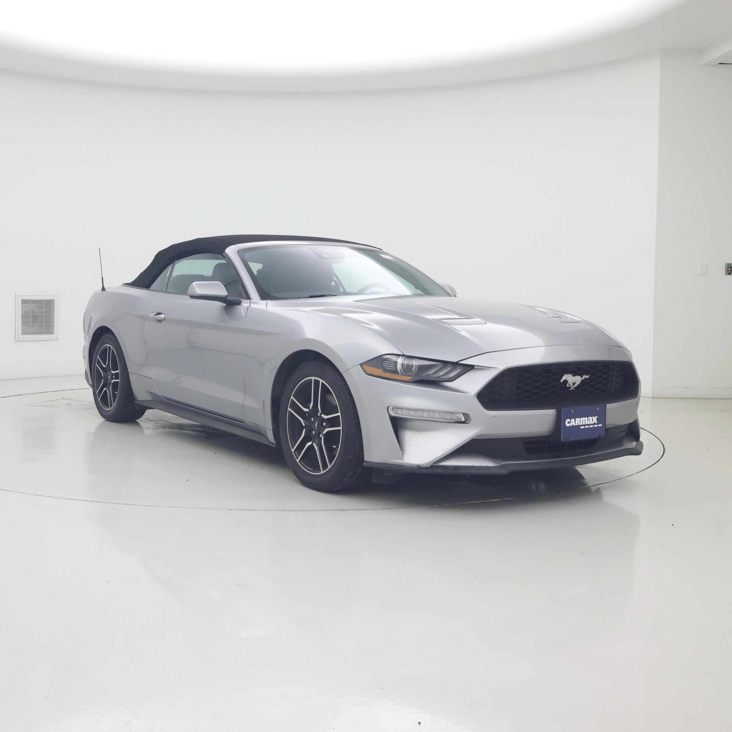 Silver 2023 Ford Mustang EcoBoost Premium Convertible RWD Convertible Rear-Wheel Drive Automatic
