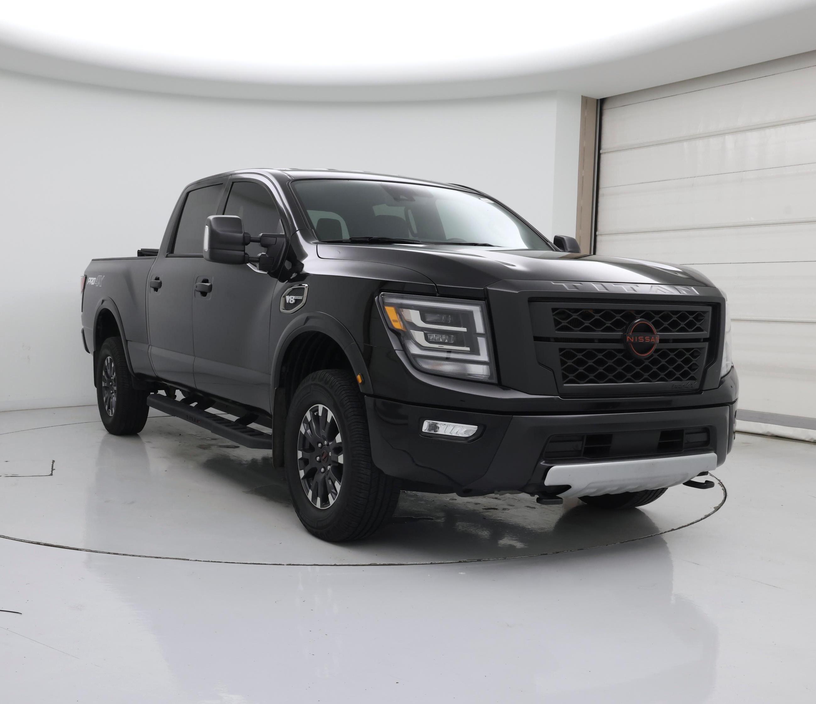 Black 2024 Nissan Titan Pickup Truck Four-Wheel Drive Automatic