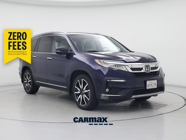 Blue 2022 Honda Pilot Touring FWD with Rear Captain's Chairs SUV / Crossover Front-Wheel Drive Automatic