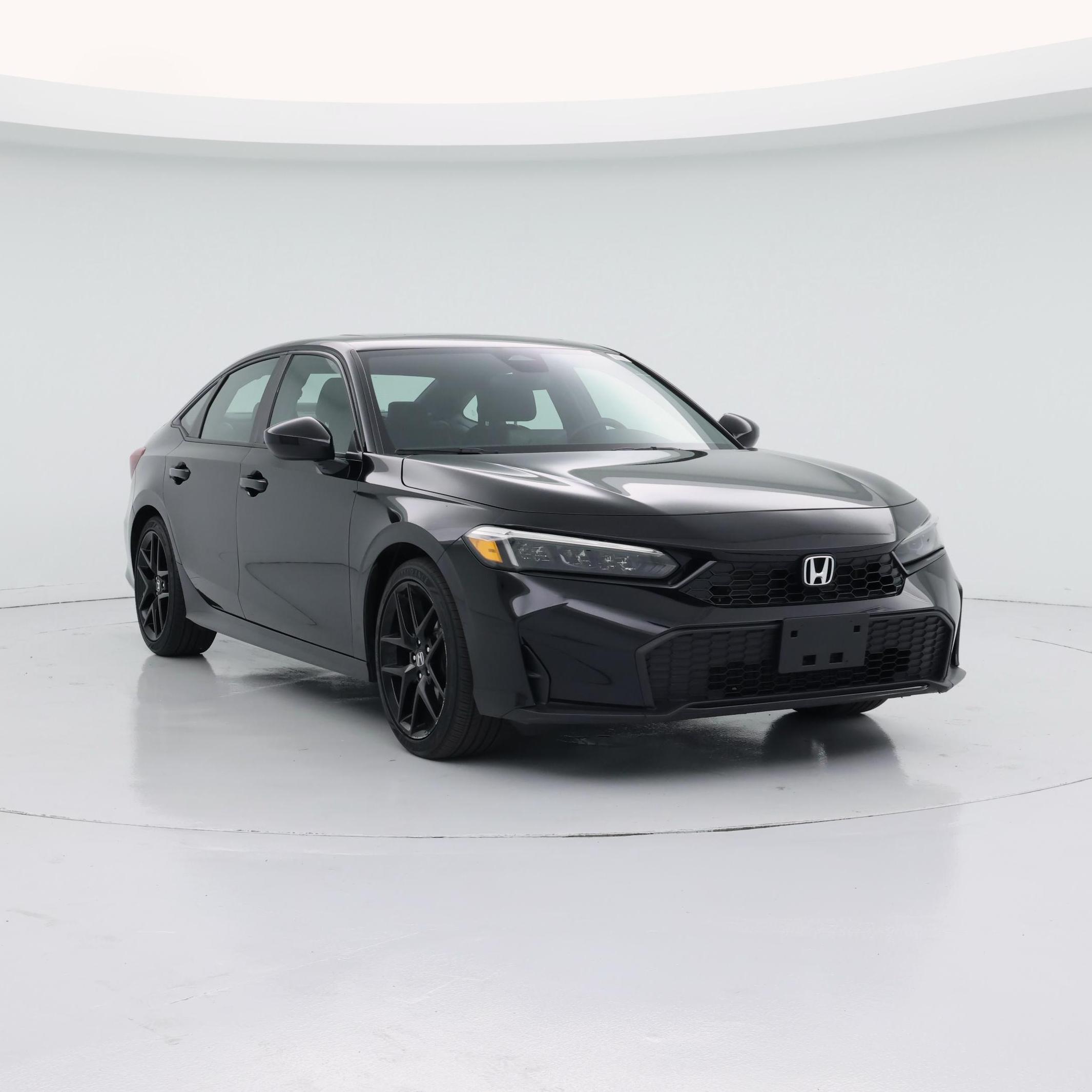 Black 2025 Honda Civic Hybrid Sedan Front-Wheel Drive Automatic