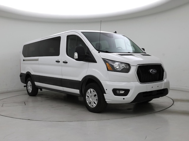 White 2024 Ford Transit Passenger 350 XLT Low Roof LB RWD Van Rear-Wheel Drive Automatic