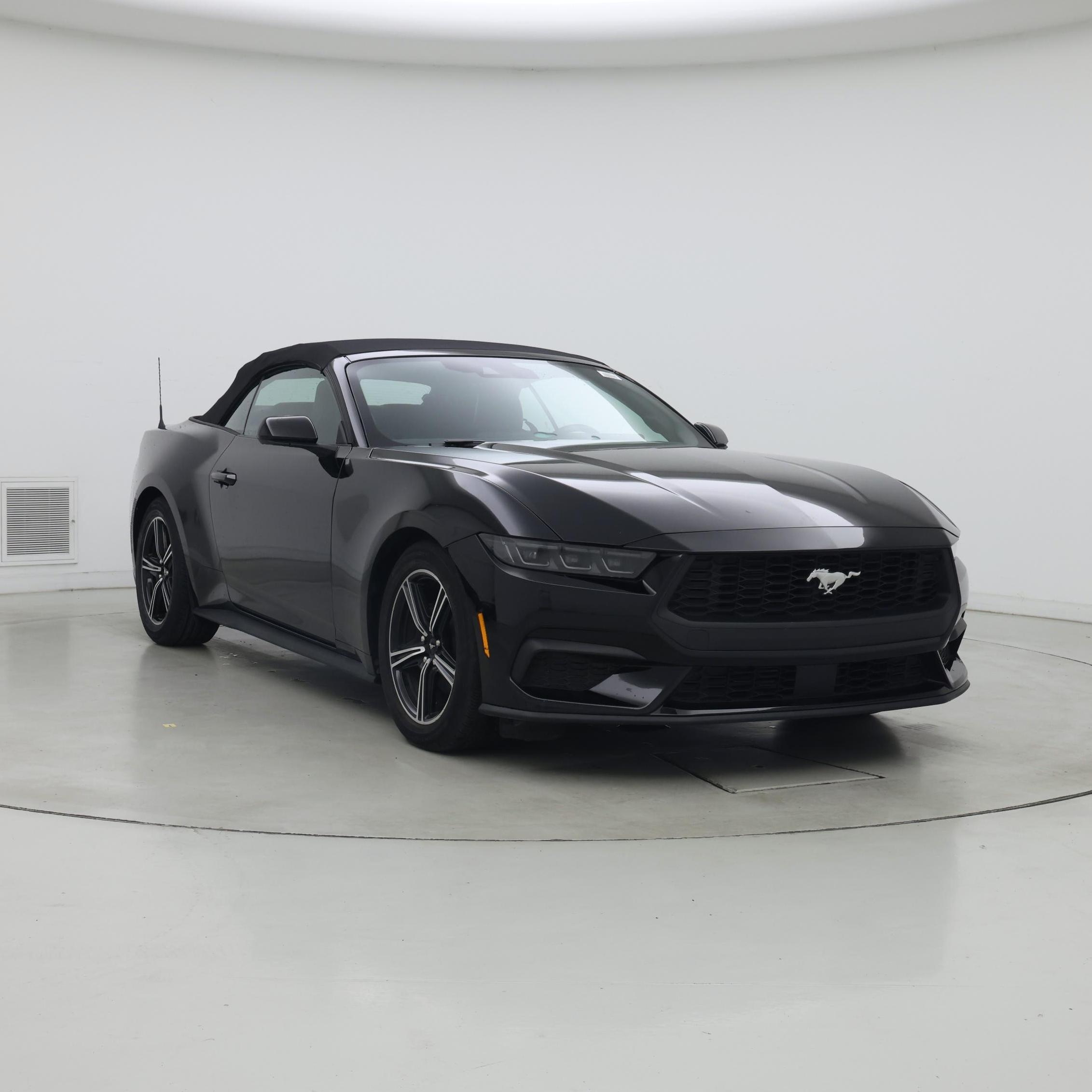 Black 2025 Ford Mustang EcoBoost Premium Convertible RWD Convertible Rear-Wheel Drive Automatic