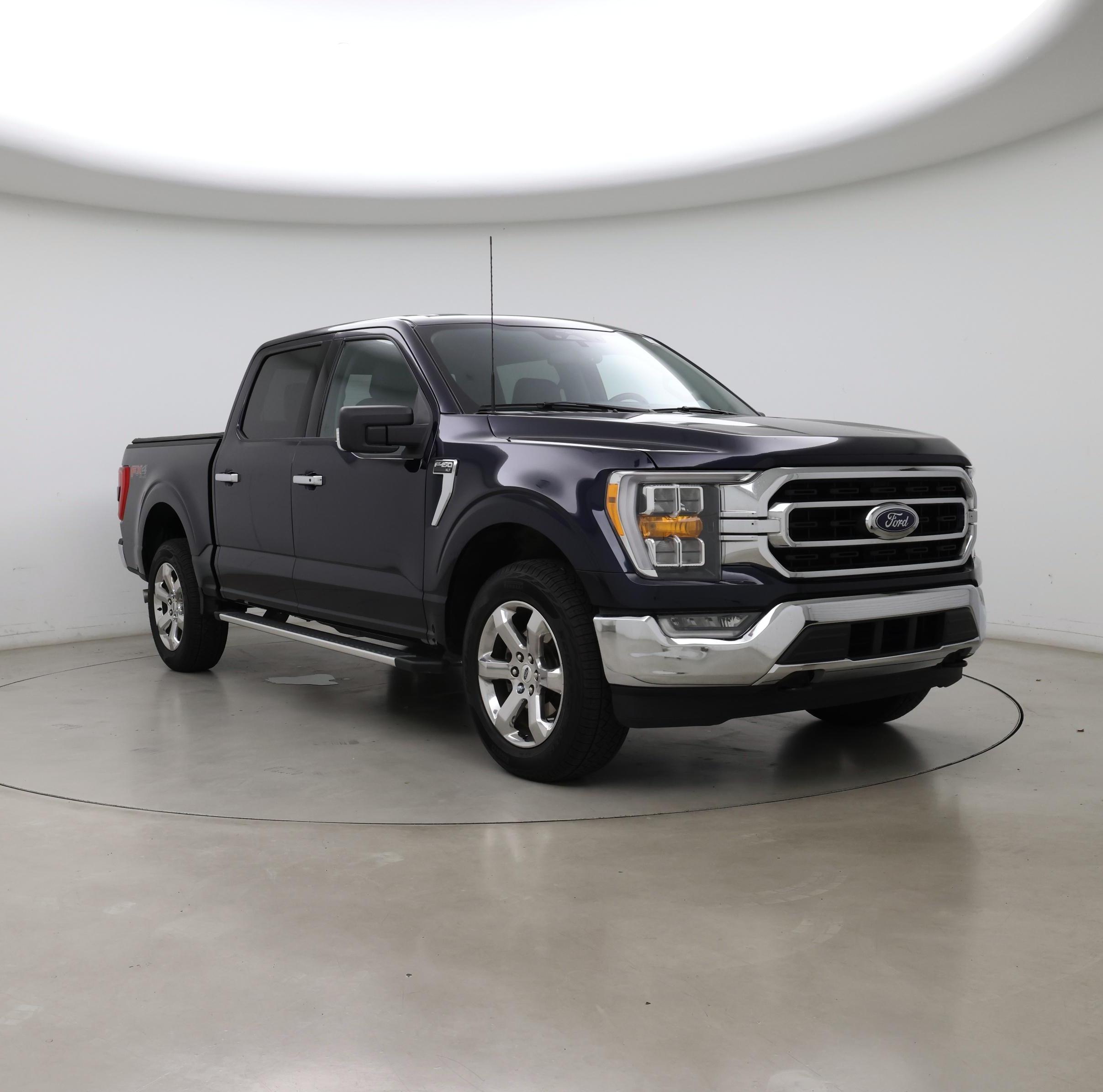Blue 2023 Ford F-150 Pickup Truck Four-Wheel Drive Automatic
