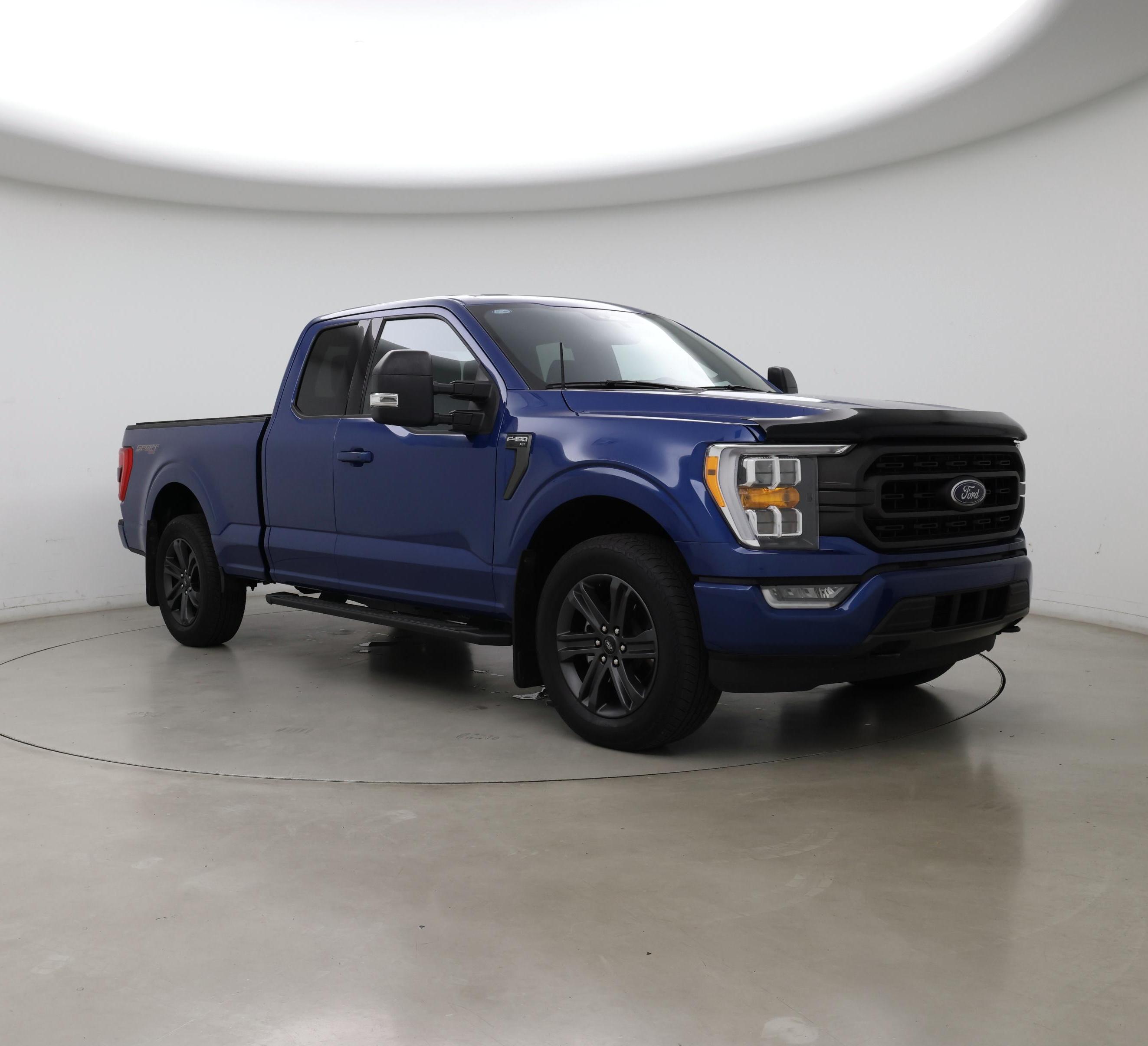Blue 2023 Ford F-150 Pickup Truck Four-Wheel Drive Automatic