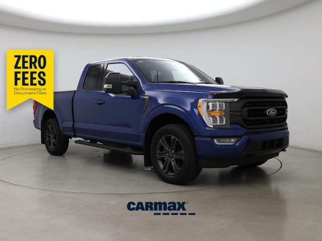 Blue 2023 Ford F-150 Pickup Truck Four-Wheel Drive Automatic