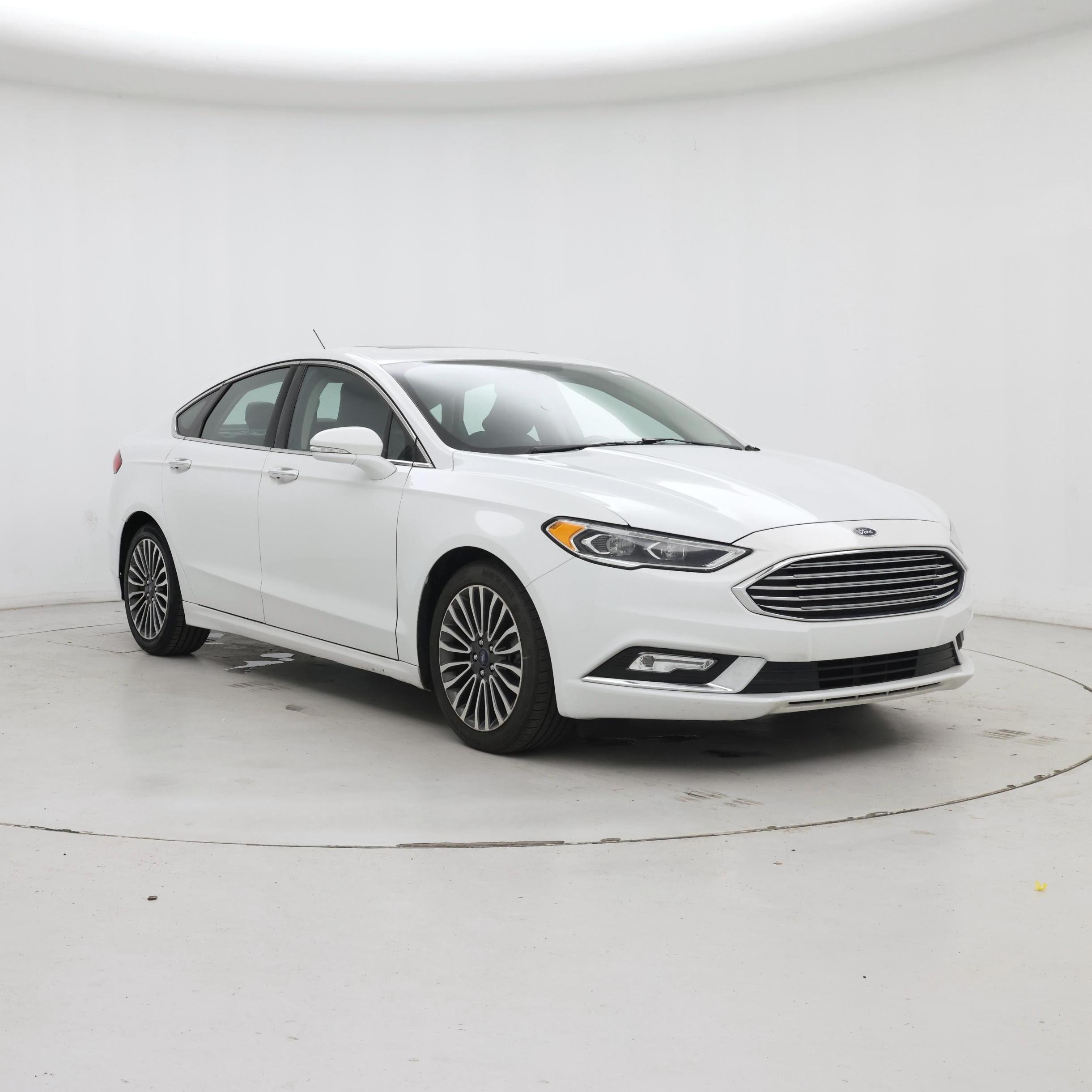 White 2017 Ford Fusion Hybrid Sedan Front-Wheel Drive Automatic