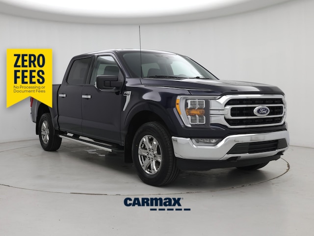 Blue 2022 Ford F-150 Pickup Truck Four-Wheel Drive Automatic