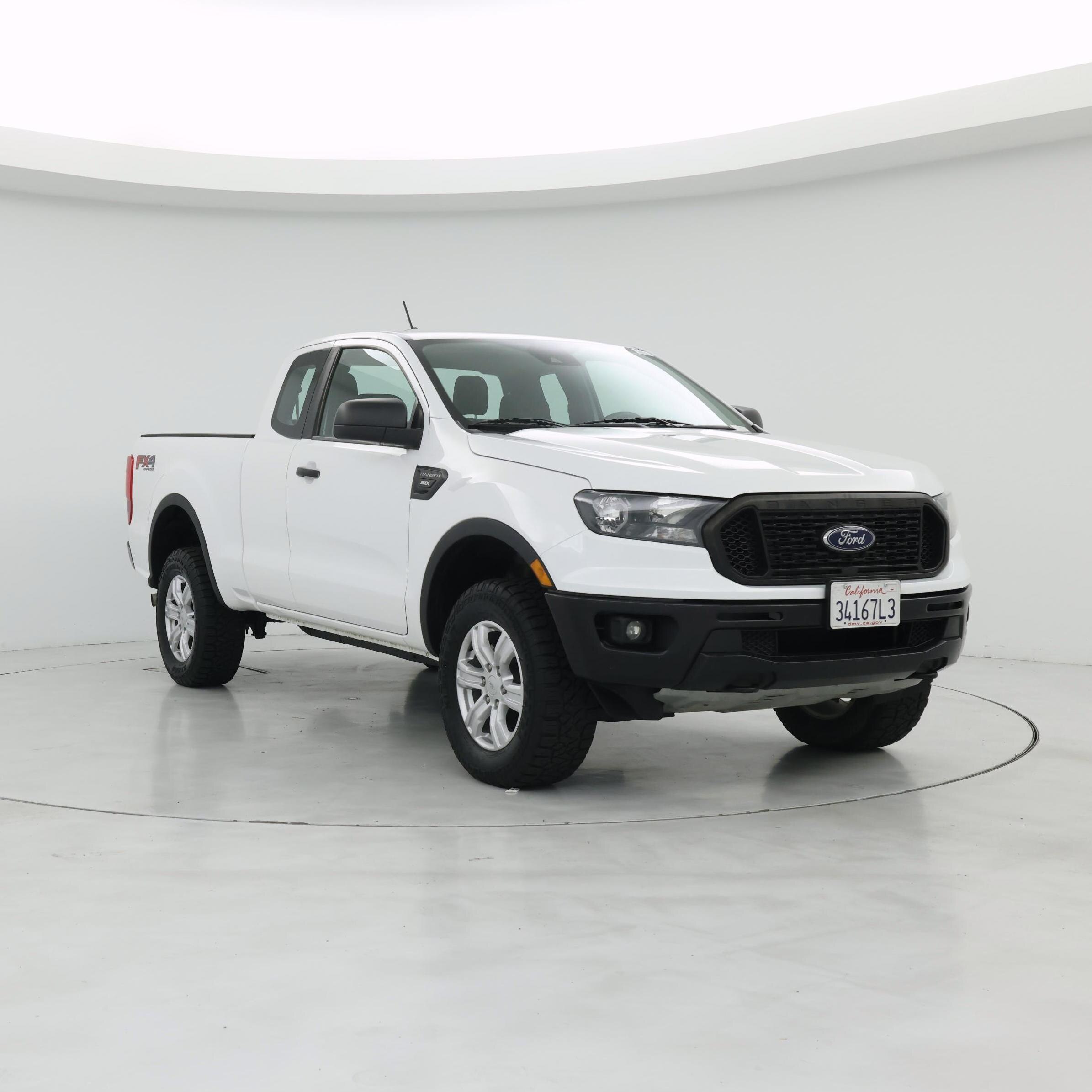 White 2021 Ford Ranger Pickup Truck Four-Wheel Drive Automatic