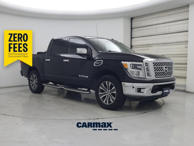 Black 2017 Nissan Titan SL Crew Cab 4WD Pickup Truck Four-Wheel Drive Automatic