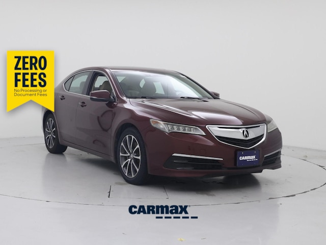 Red (Burgundy) 2015 Acura TLX V6 FWD with Technology Package Sedan Front-Wheel Drive Automatic