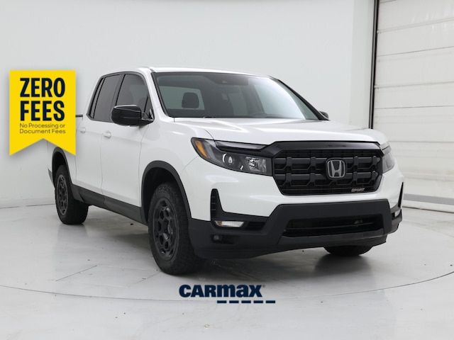 White 2025 Honda Ridgeline Sport+ AWD Pickup Truck All-Wheel Drive Automatic