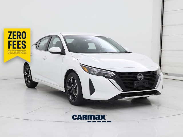 White 2025 Nissan Sentra SV FWD Sedan Front-Wheel Drive Automatic