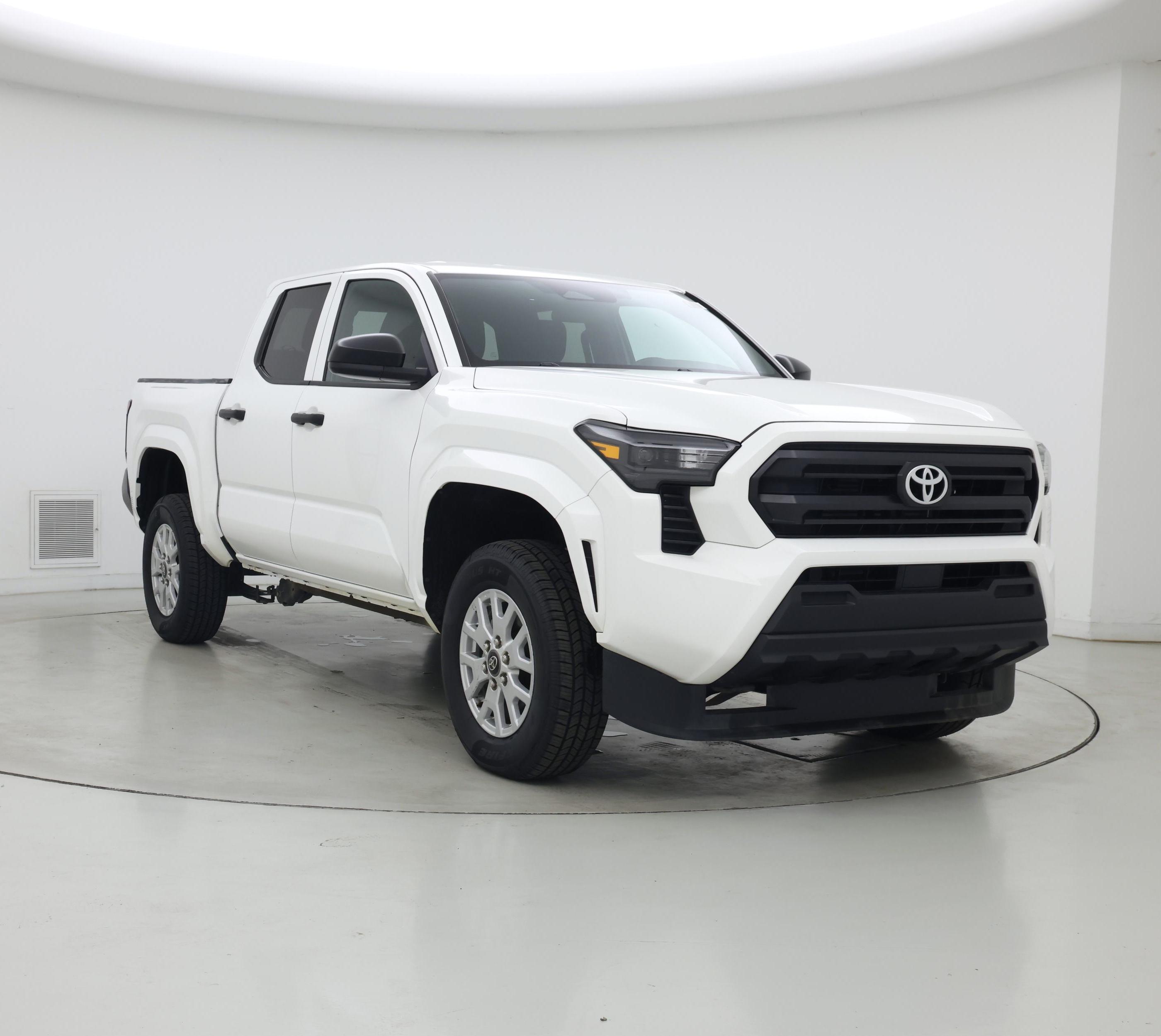 White 2024 Toyota Tacoma Pickup Truck Four-Wheel Drive Manual