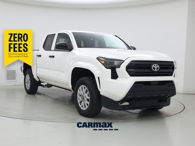 White 2024 Toyota Tacoma Pickup Truck Four-Wheel Drive Manual