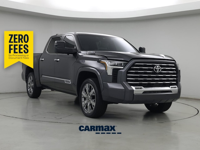 Gray 2025 Toyota Tundra Hybrid Capstone HV CrewMax Cab 4WD Pickup Truck Four-Wheel Drive Automatic