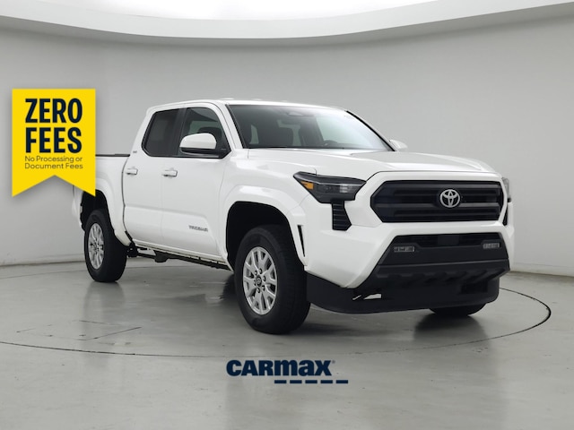 White 2025 Toyota Tacoma Pickup Truck Four-Wheel Drive Automatic