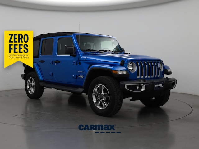 Blue 2021 Jeep Wrangler Unlimited Sahara 4WD SUV / Crossover Four-Wheel Drive Automatic