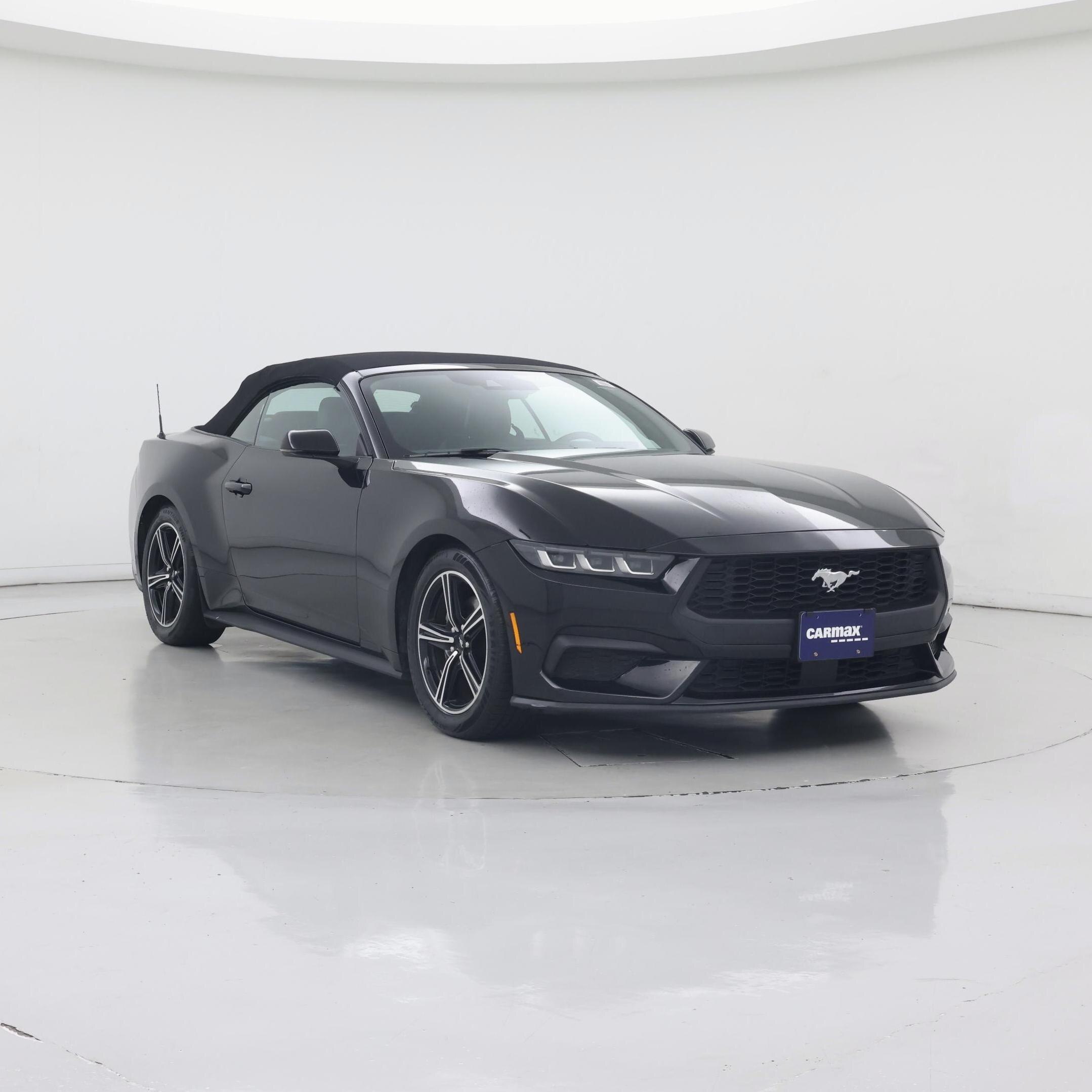 Black 2024 Ford Mustang EcoBoost Premium Convertible RWD Convertible Rear-Wheel Drive Automatic
