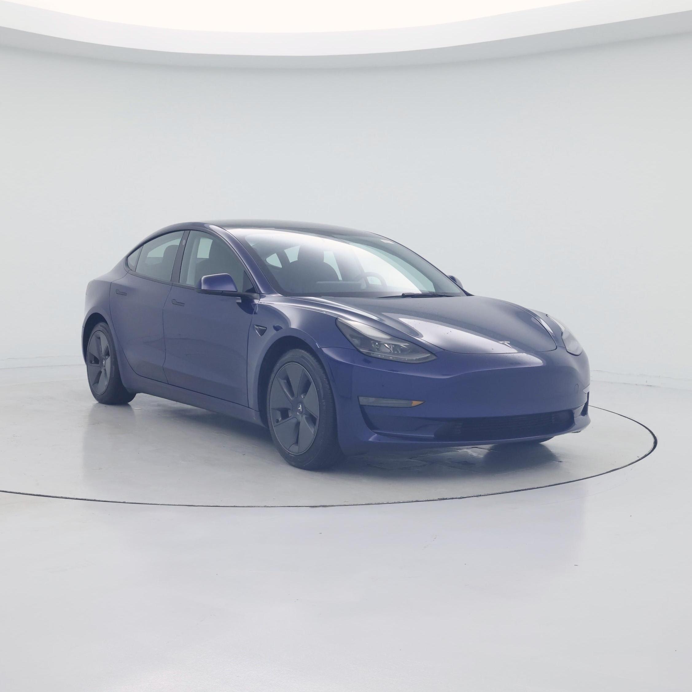Blue 2022 Tesla Model 3 RWD Sedan Rear-Wheel Drive Automatic