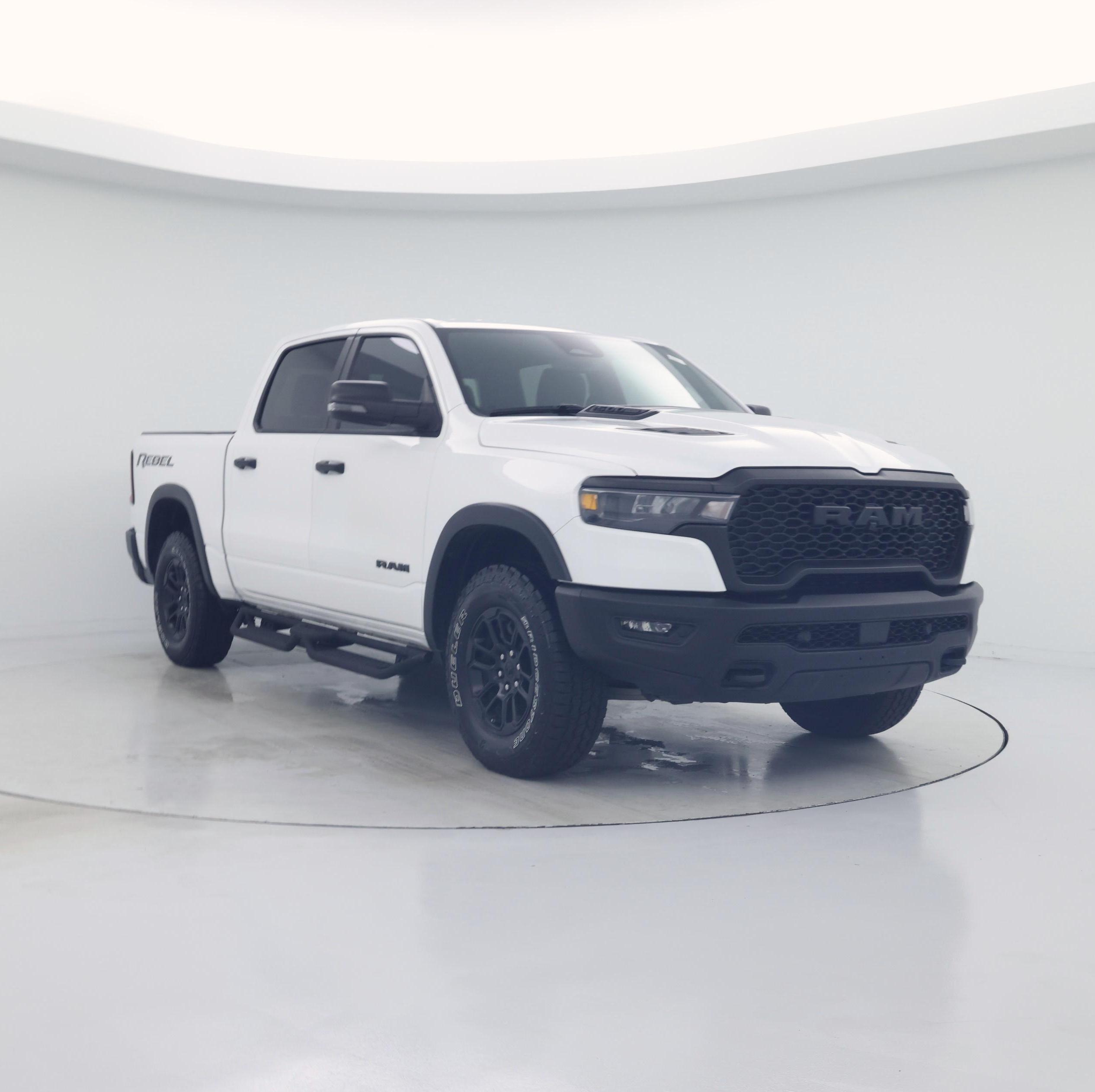 White 2025 RAM 1500 Pickup Truck Four-Wheel Drive Automatic