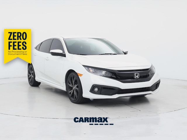 White 2021 Honda Civic Sedan Front-Wheel Drive Automatic