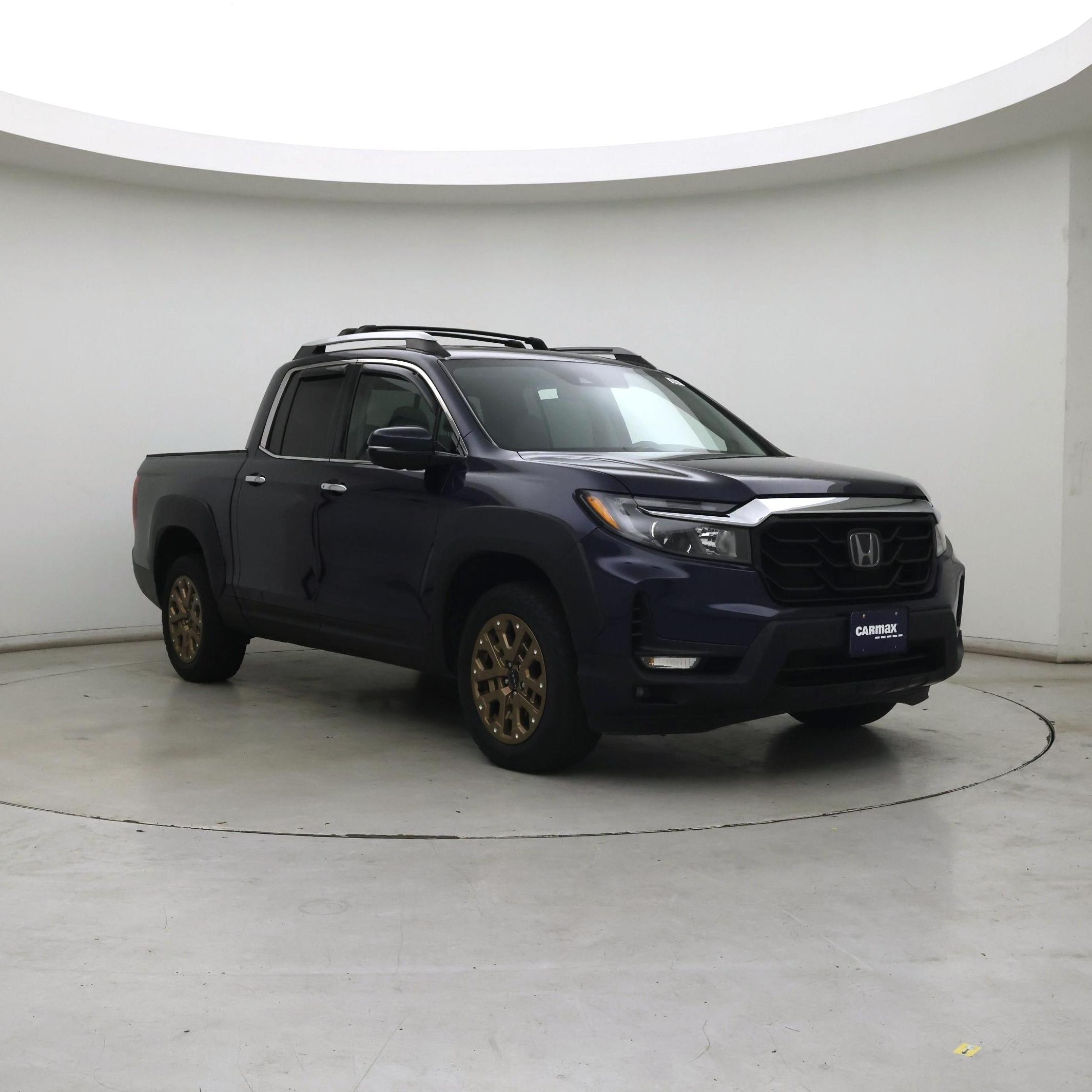 Blue 2022 Honda Ridgeline Pickup Truck All-Wheel Drive Automatic