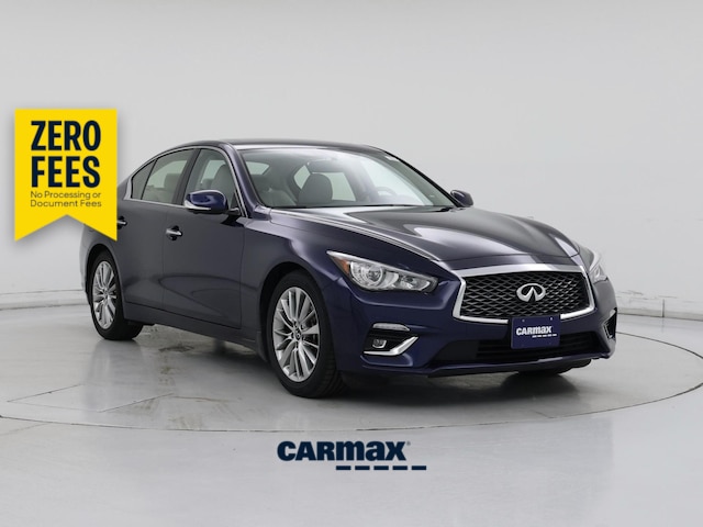 Blue 2023 INFINITI Q50 Luxe AWD Sedan All-Wheel Drive Automatic