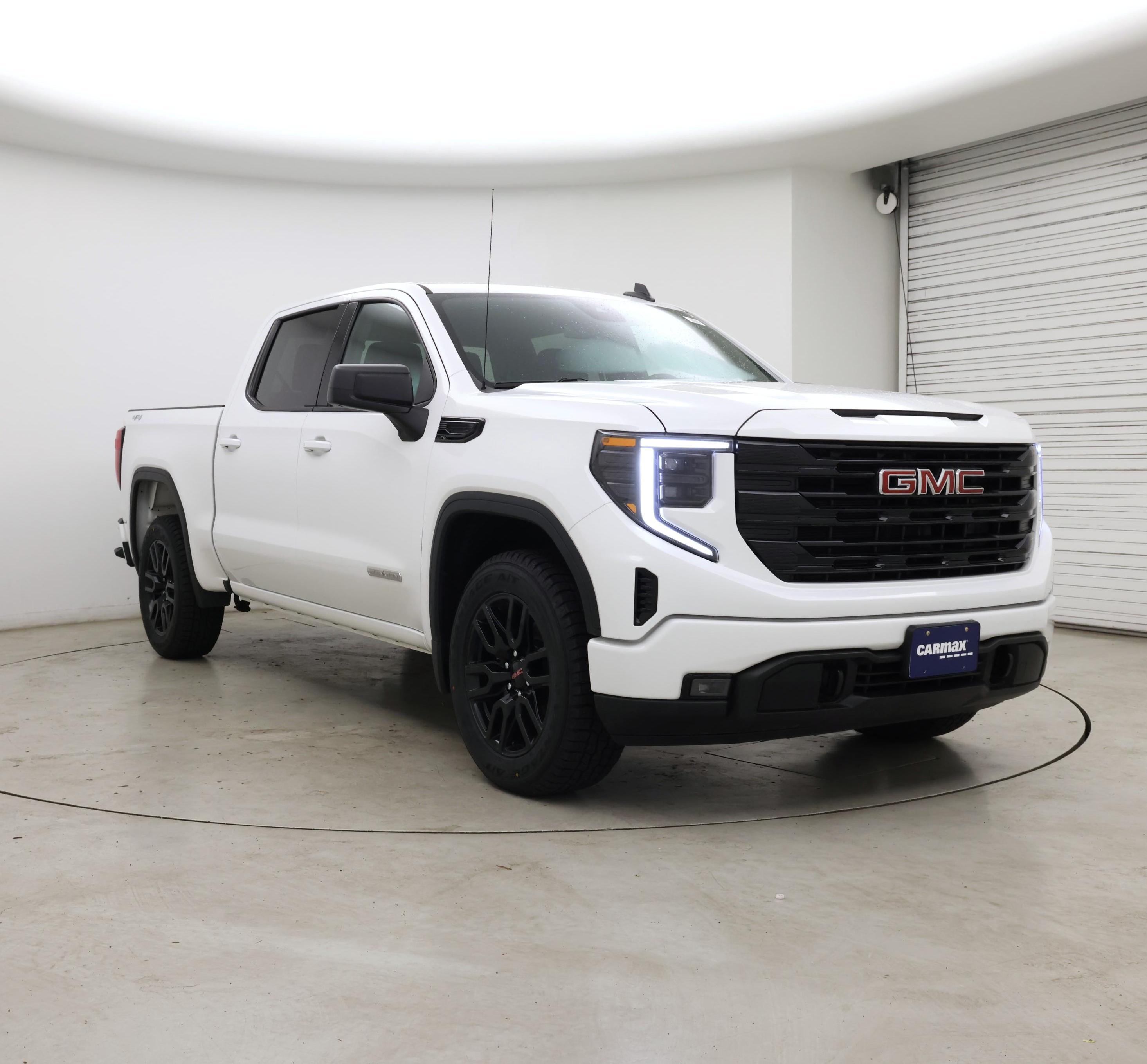 White 2023 GMC Sierra 1500 Elevation Standard Crew Cab 4WD Pickup Truck Four-Wheel Drive Automatic