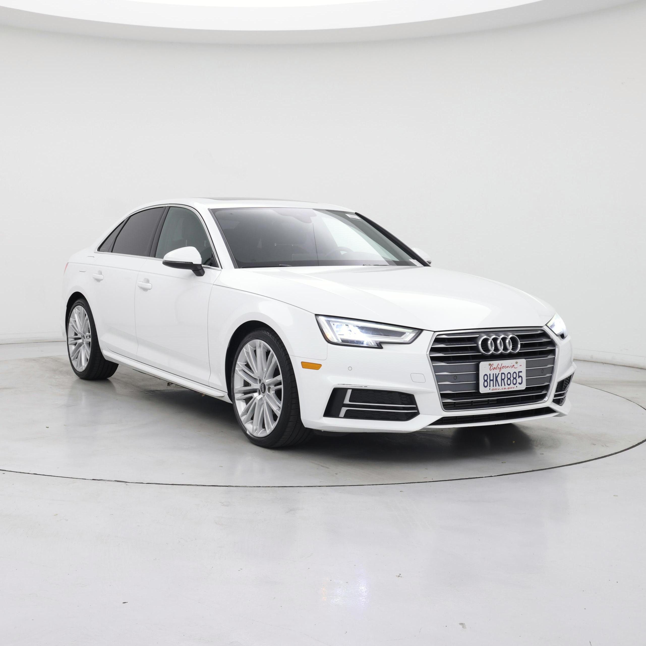 White 2017 Audi A4 Sedan Front-Wheel Drive Automatic