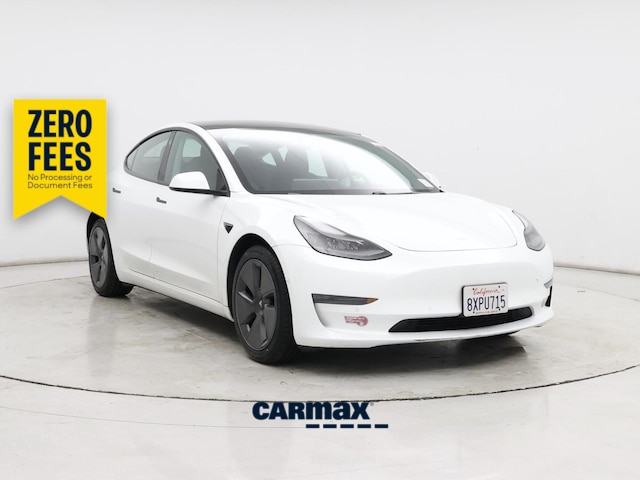 White 2021 Tesla Model 3 Sedan Rear-Wheel Drive Automatic