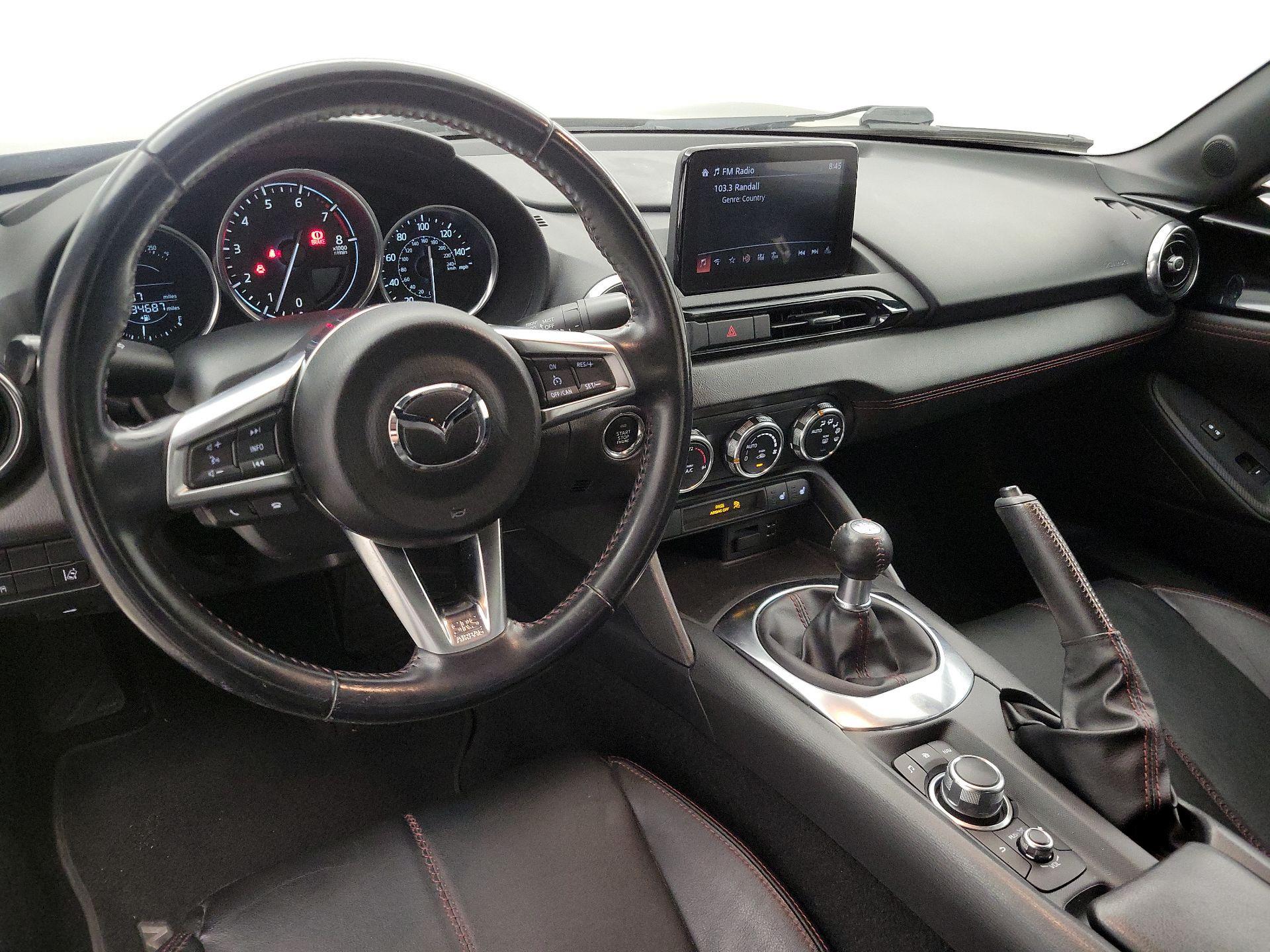 Black 2018 Mazda MX-5 Miata Convertible Rear-Wheel Drive Manual