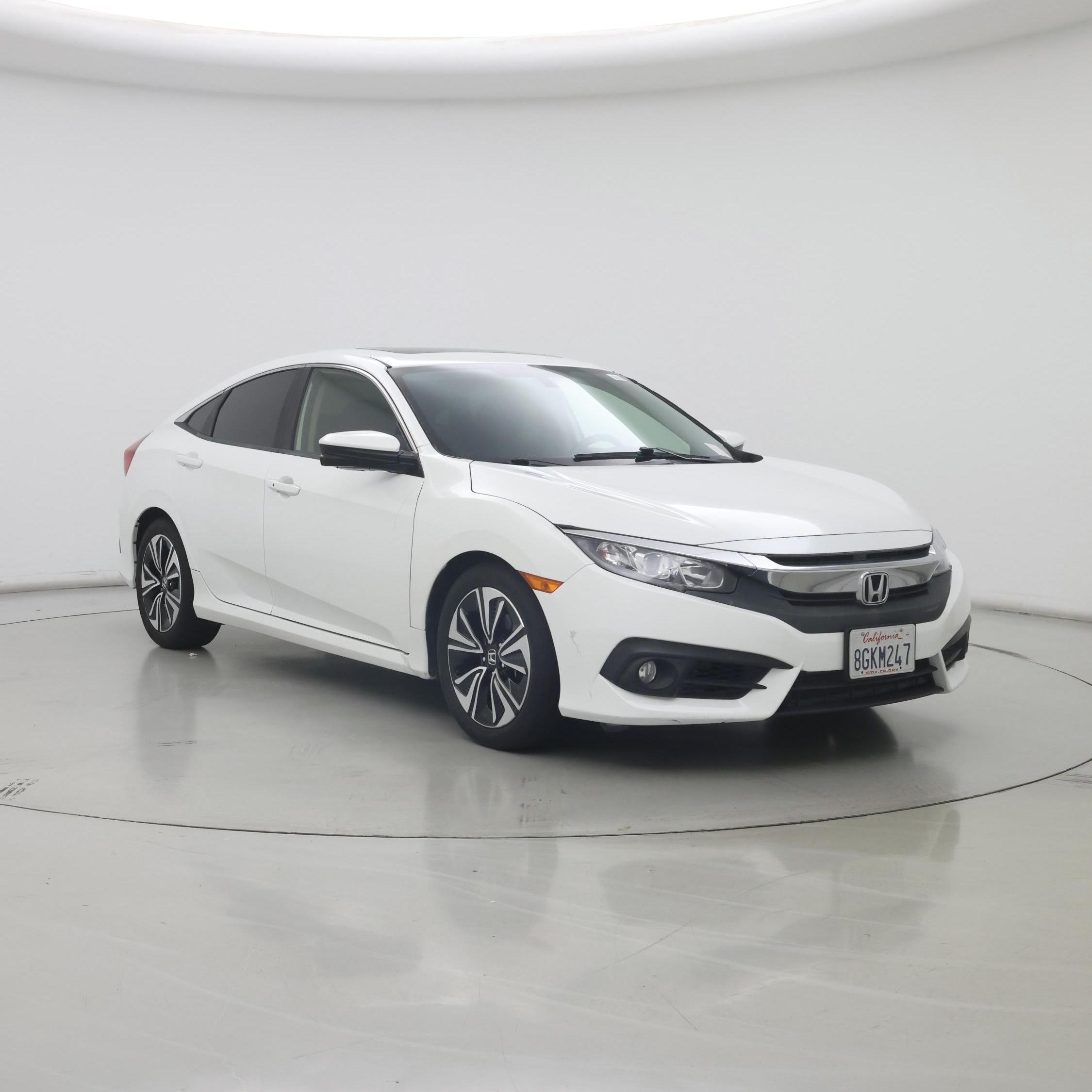 White 2018 Honda Civic EX-T Sedan Front-Wheel Drive Automatic
