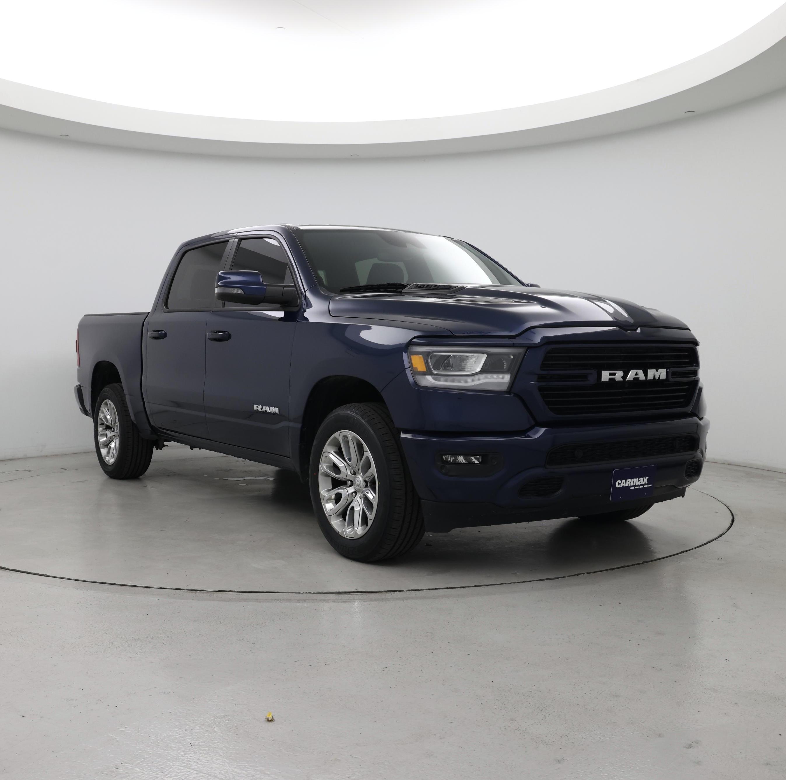 Blue 2023 RAM 1500 Laramie Crew Cab 4WD Pickup Truck Four-Wheel Drive Automatic