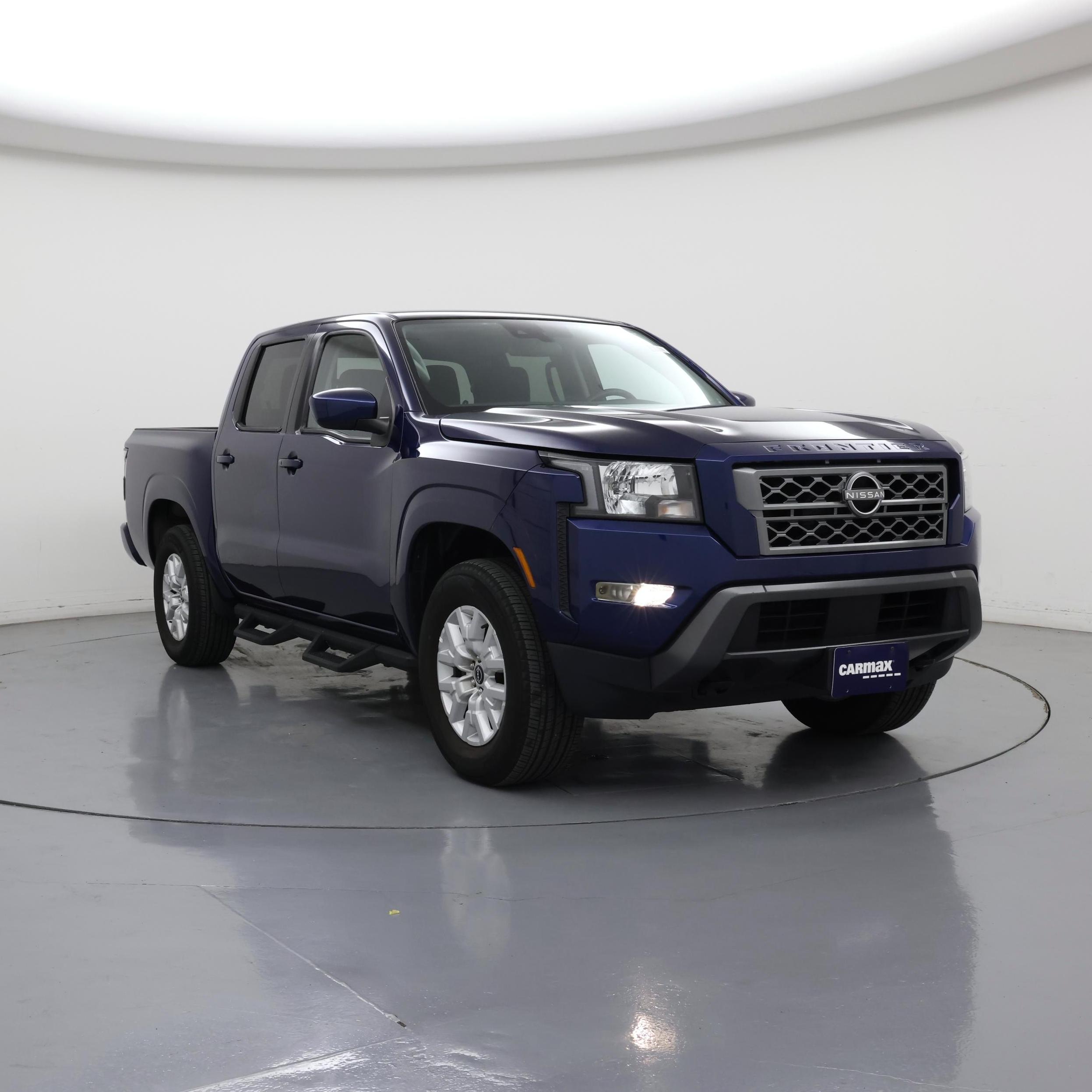 Blue 2022 Nissan Frontier Pickup Truck Four-Wheel Drive Automatic