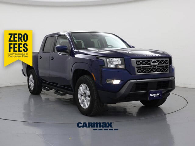 Blue 2022 Nissan Frontier Pickup Truck Four-Wheel Drive Automatic