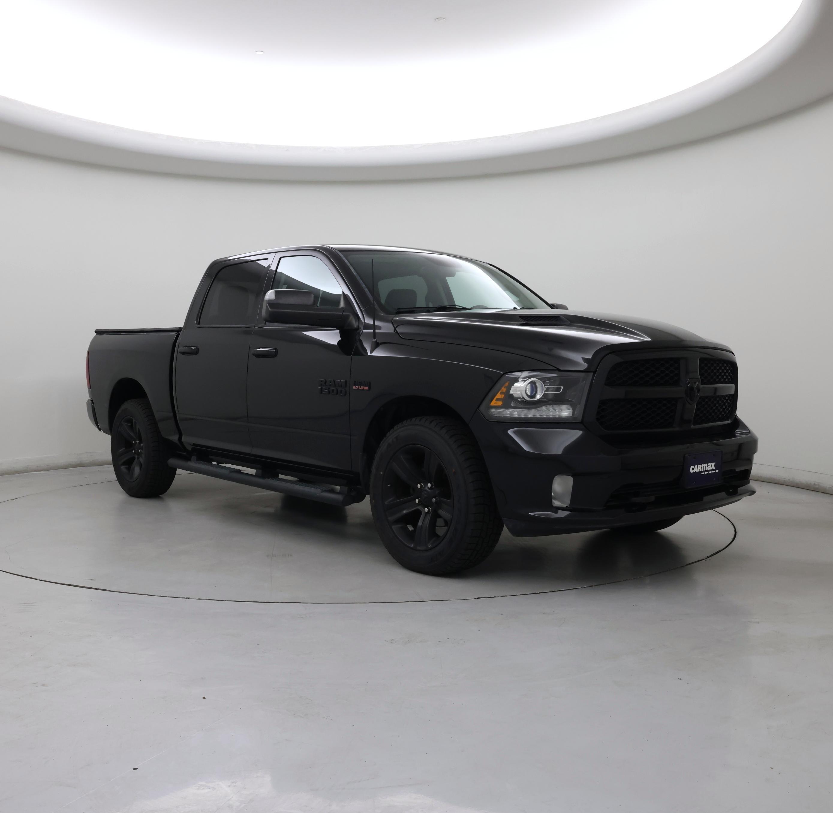 Black 2018 RAM 1500 Pickup Truck Four-Wheel Drive Automatic