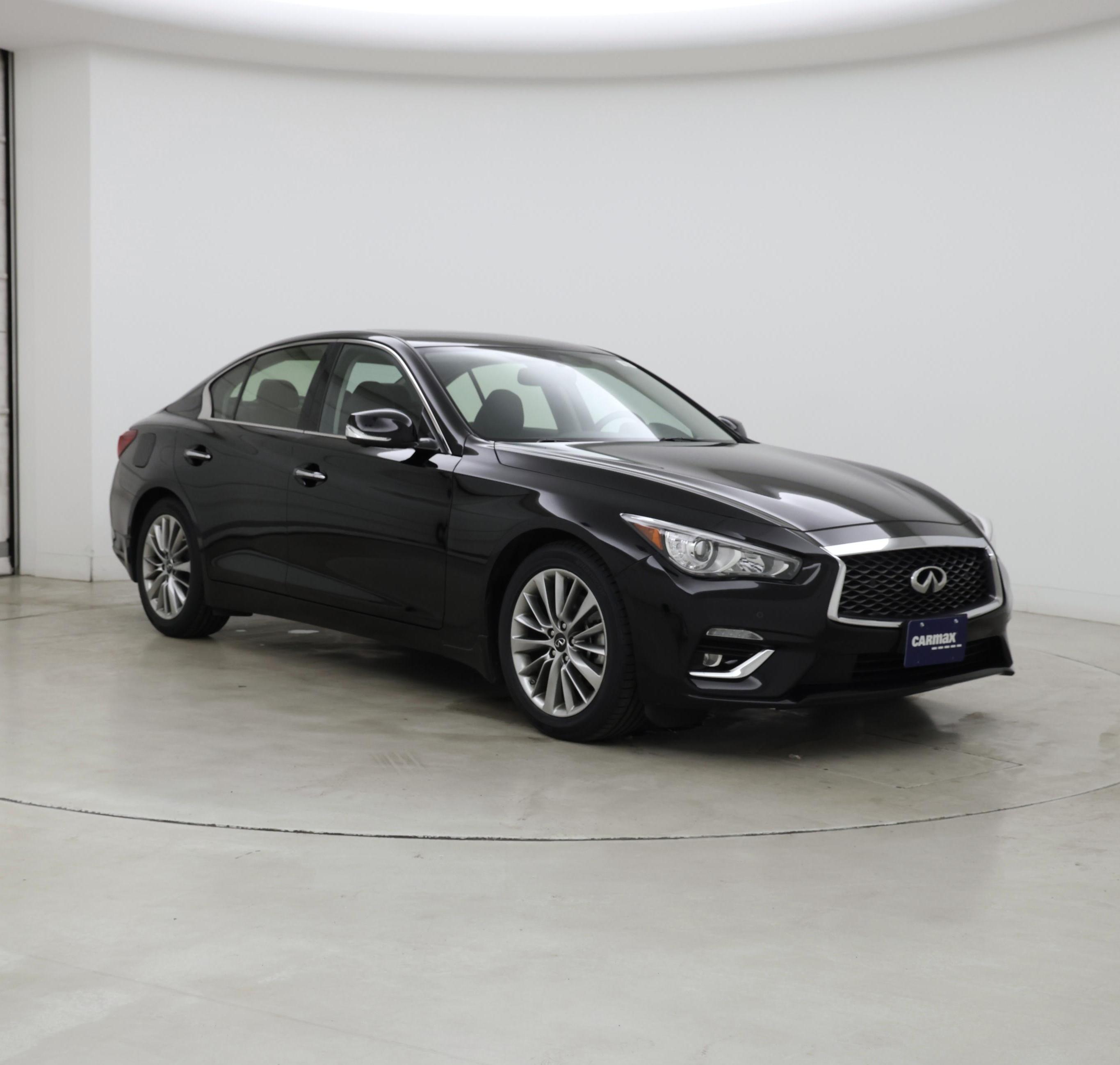 Black 2023 INFINITI Q50 Luxe AWD Sedan All-Wheel Drive Automatic