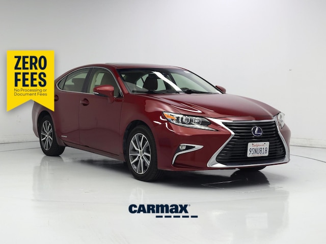Red (Burgundy) 2016 Lexus ES Hybrid Sedan Front-Wheel Drive Automatic