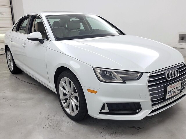 White 2019 Audi A4 Premium 40 TFSI FWD Sedan Front-Wheel Drive Automatic