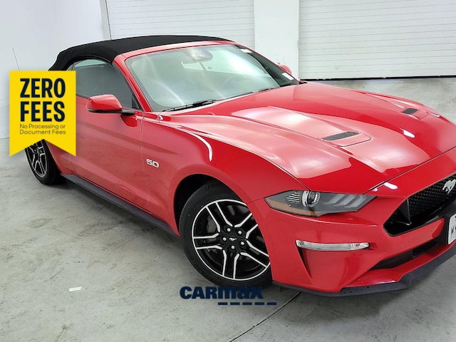 Red 2021 Ford Mustang GT Premium Convertible RWD Convertible Rear-Wheel Drive Manual