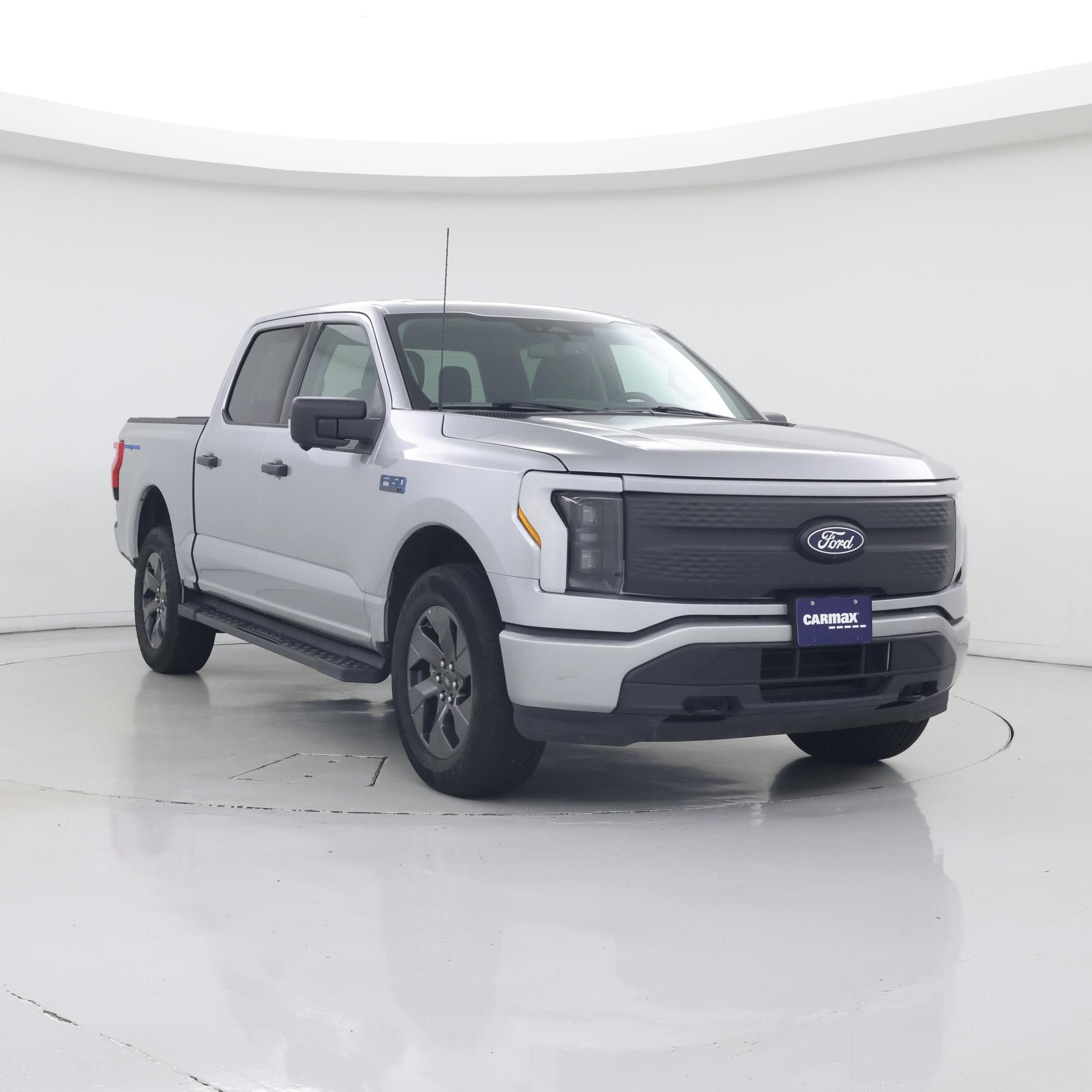Silver 2024 Ford F-150 Lightning Pickup Truck All-Wheel Drive Automatic