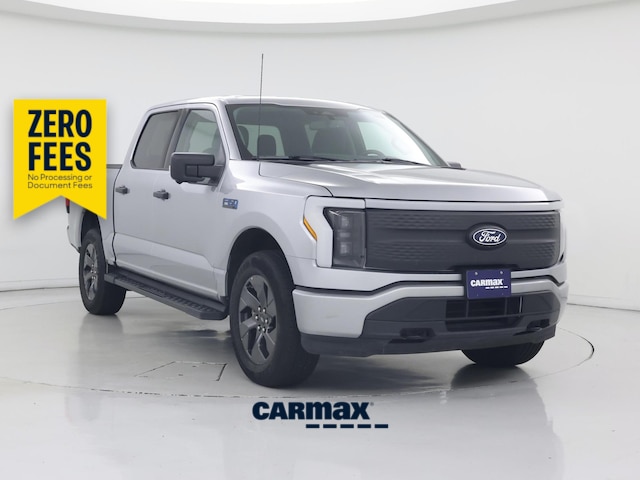 Silver 2024 Ford F-150 Lightning Pickup Truck All-Wheel Drive Automatic