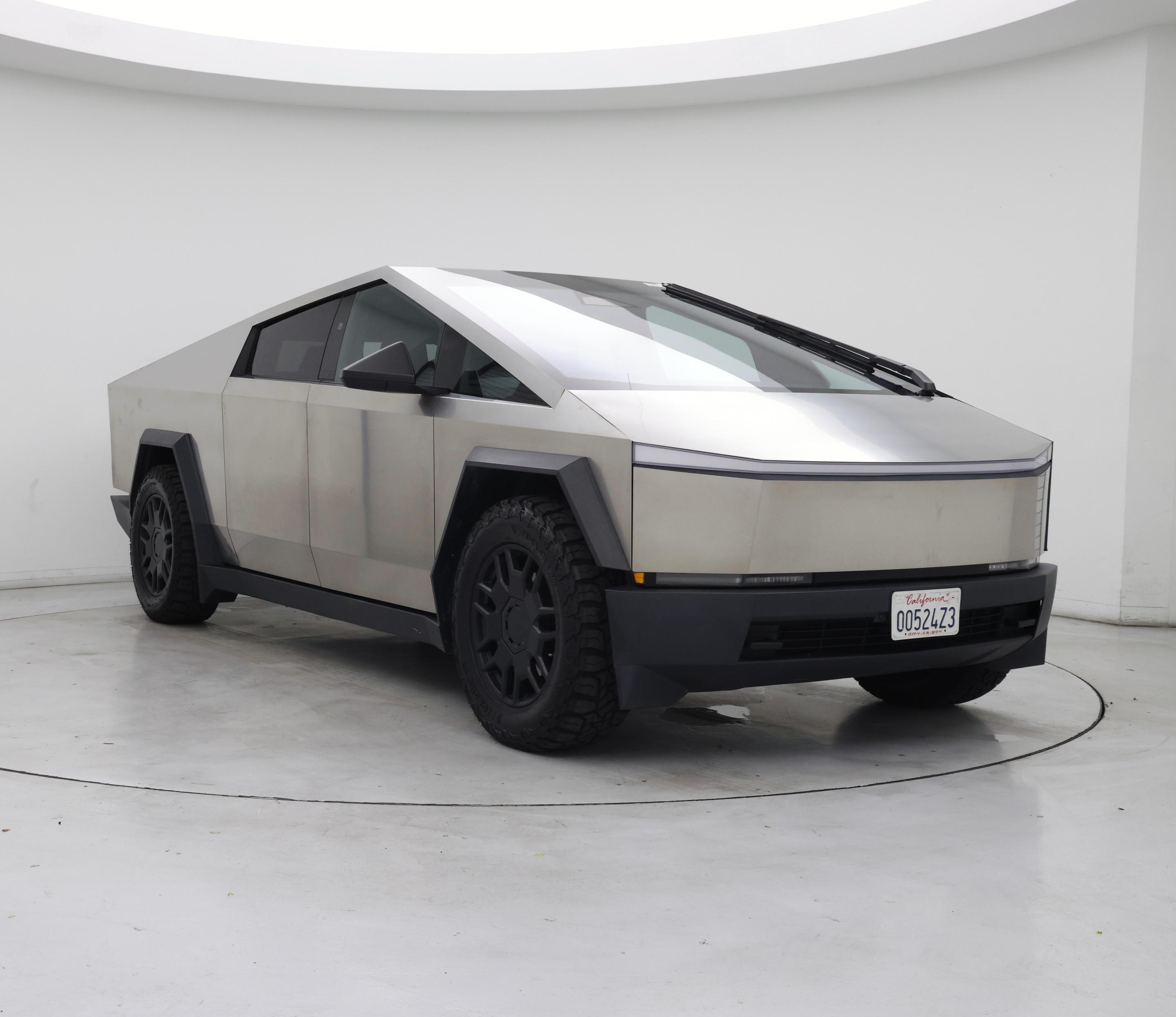 Silver 2024 Tesla Cybertruck Pickup Truck All-Wheel Drive Automatic