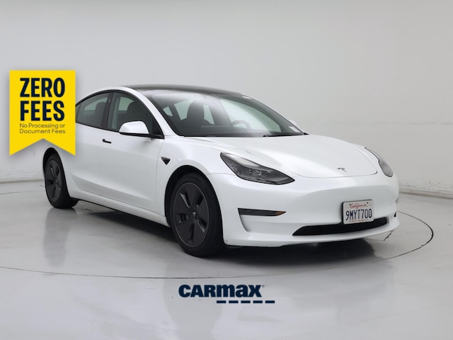 White 2023 Tesla Model 3 RWD Sedan Rear-Wheel Drive Automatic