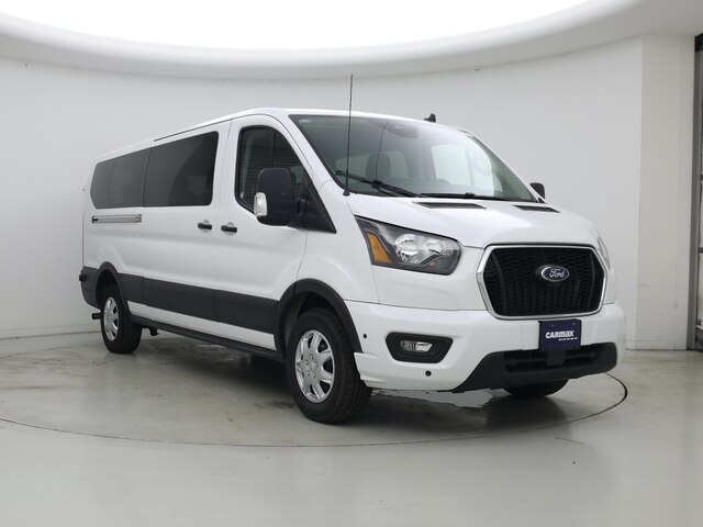 White 2024 Ford Transit Passenger 350 XLT Low Roof LB RWD Van Rear-Wheel Drive Automatic