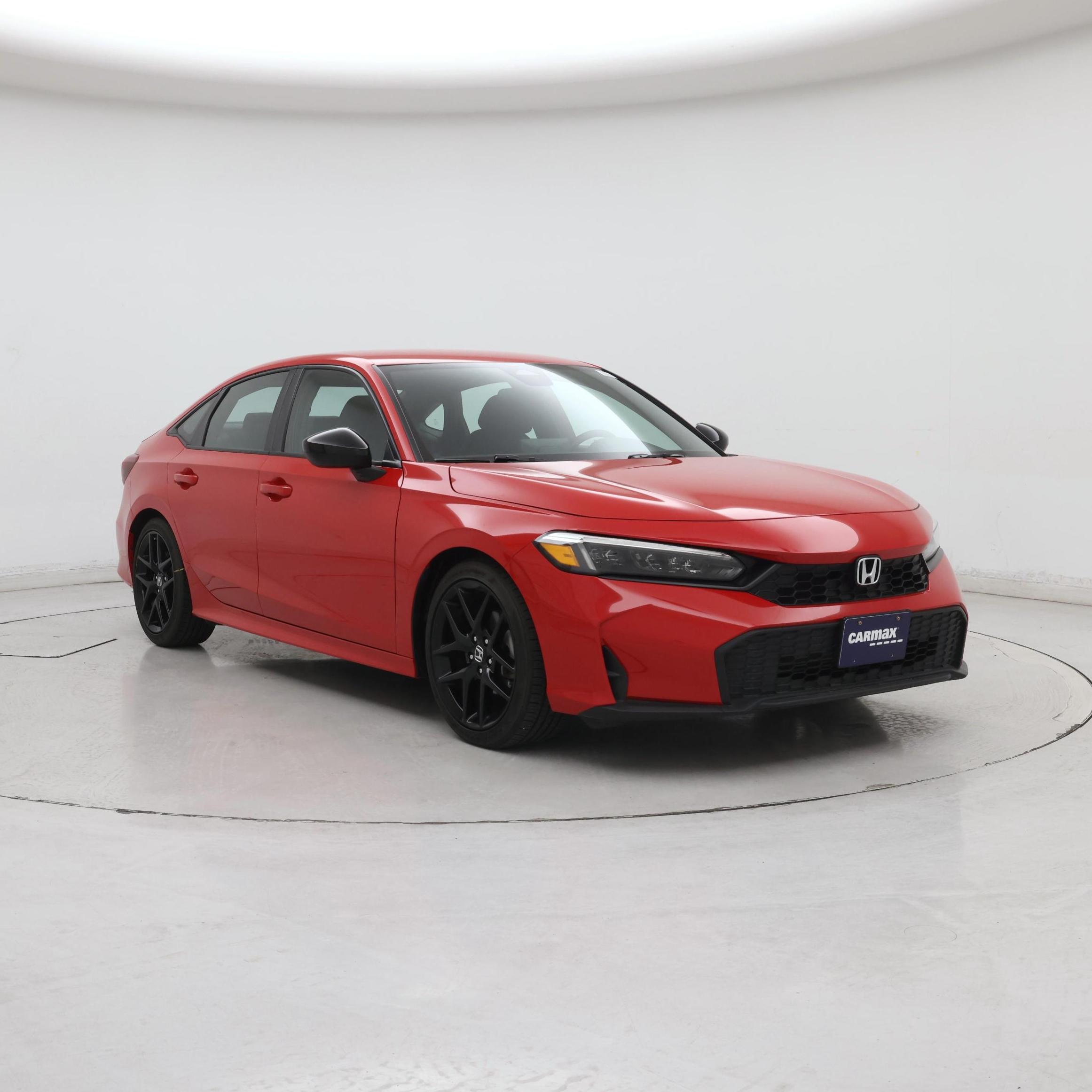 Red 2025 Honda Civic Sedan Front-Wheel Drive Automatic