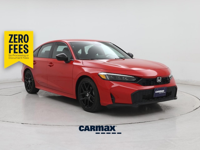 Red 2025 Honda Civic Sedan Front-Wheel Drive Automatic