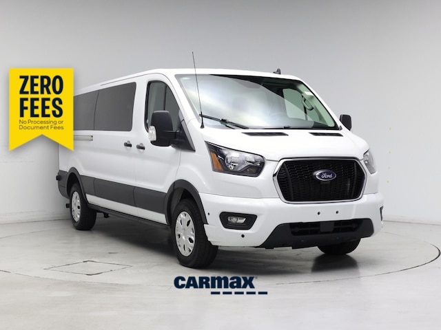White 2024 Ford Transit Passenger 350 XLT Low Roof LB RWD Van Rear-Wheel Drive Automatic