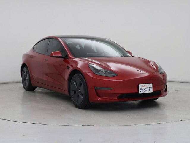 Red 2023 Tesla Model 3 RWD Sedan Rear-Wheel Drive Automatic