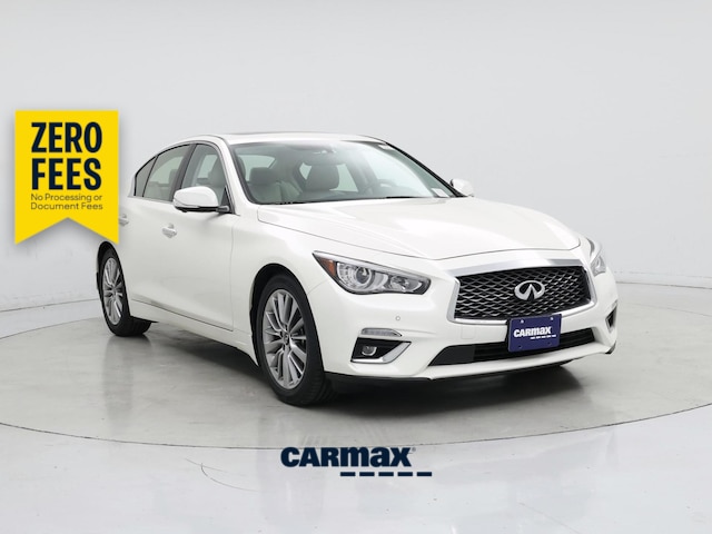 White 2022 INFINITI Q50 Luxe RWD Sedan Rear-Wheel Drive Automatic
